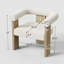 Fauteuil d'appoint rembourré avec structure en bois massif Sherpa Luxe-1364305579