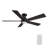 52 Inches Black Flush-Mount DC Motor Ceiling Fan with Light, Remote Control-1554805176-1554805179