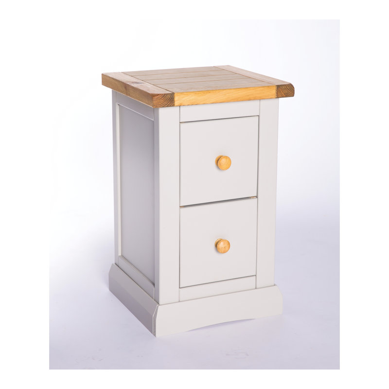 Engleman 35cm W Plywood / Laminate Board Bedside Table, Grey