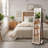 LED Mirror Jewelry Cabinet Standing, Lockable Jewelry Armoire with Full-Length Mirror and Adjustable LED Lights-540419013