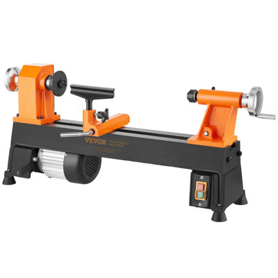 Tabletop Wood Lathe, Dimensions 10x18 inches, Motor Strength 0.5 HP 370W, Offers Wood Crafting with 5 Adjustable Speeds ranging from 780 to 3840 RPM, Includes Rod Injection, Wrenches, Facepla