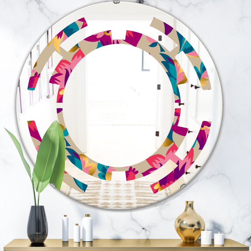 Miroir mural Elegant Blossom, 31,5 po x 31,5 po