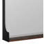 Meredith Black Metal & Dark Mahogany Wood Shelf Mirror