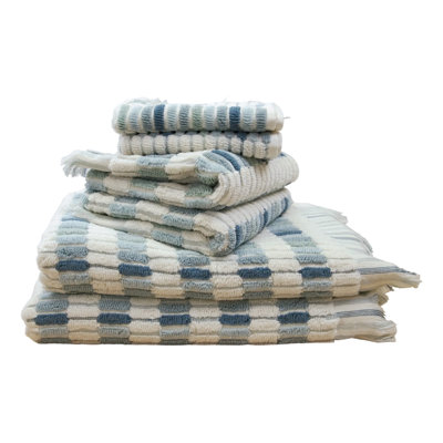 Home Shaggy Ribbed, 100% Cotton, Soft Luxury Absorbent Bath Towel Set, 6 Piece Set: 2 Bath Towels, 2 Hand Towels, 2 Washcloths