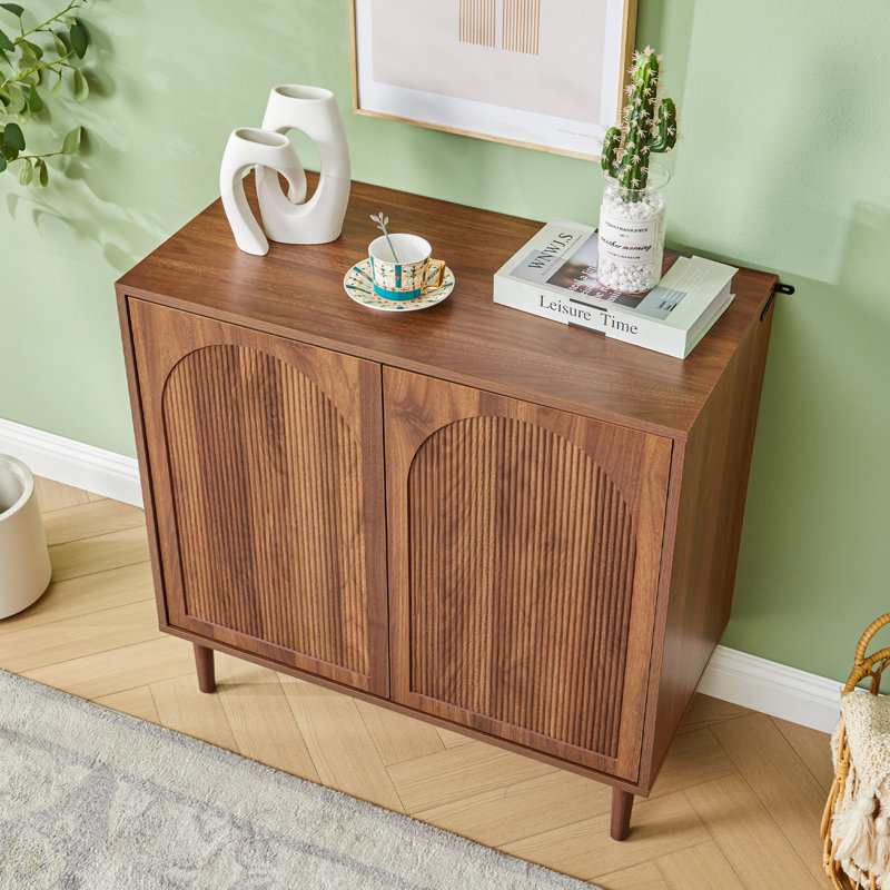 GrimOrie 2-Door Accent Cabinet (30.7" W), Brown