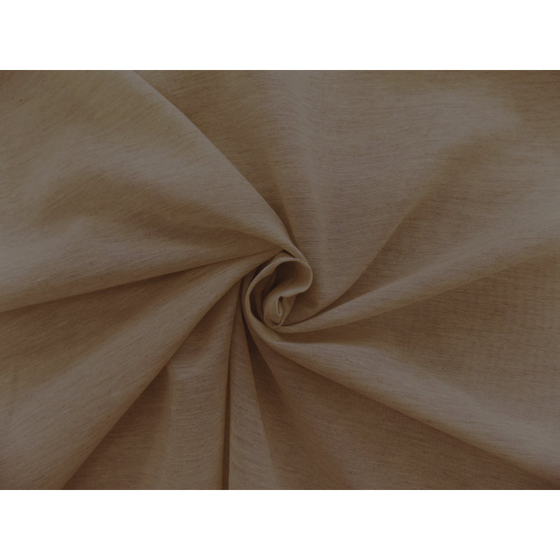 Peck Slot Top Semi Sheer Single Curtain, Brown