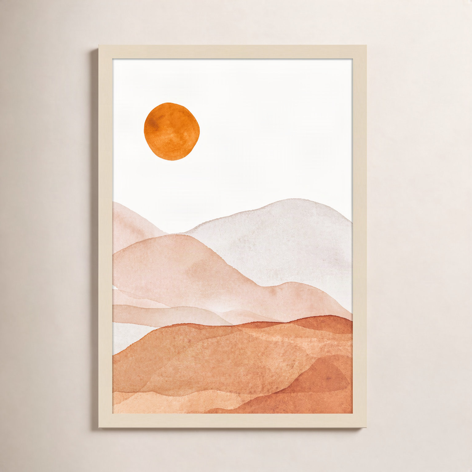 Doris "Mountain Range I" Print, Brown, 25.25" H x 17.25" W x 0.88" D