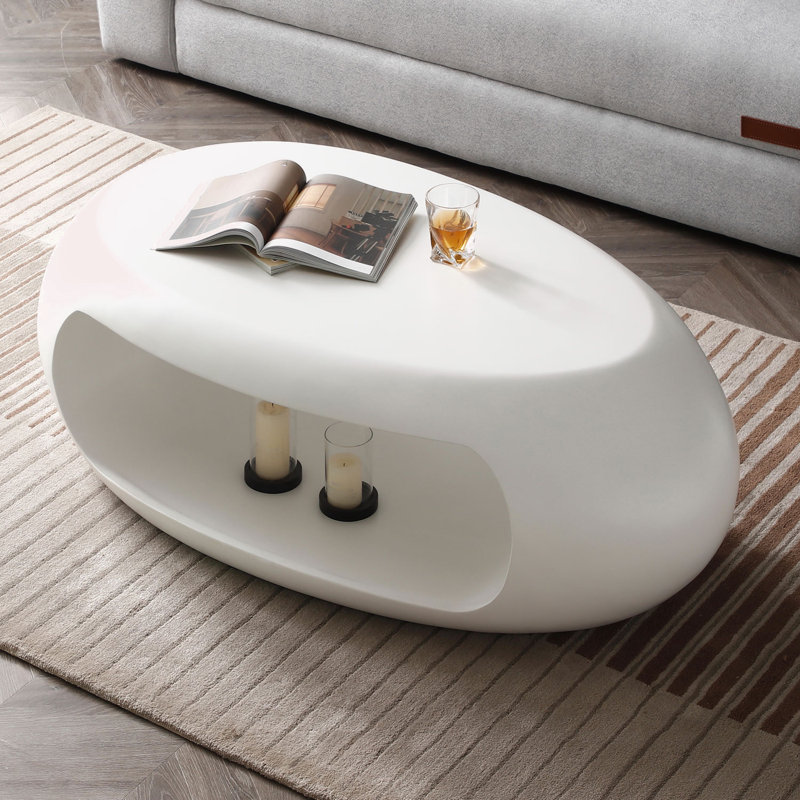 Table basse Cervante, H 17,32 po x P 17,32 po x l 39,37 po, Blanc