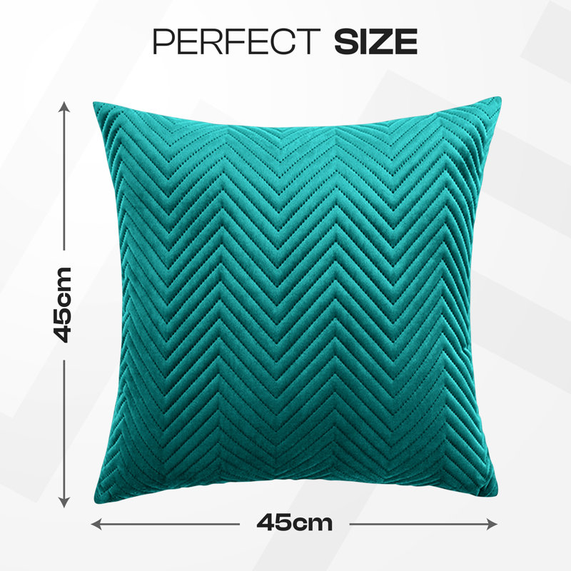 Square Cushion Cover, Emerald