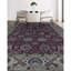 Wool Oriental Area Rug in Wine/Brown