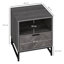 Ajeya 40 cm W Steel Bedside Table