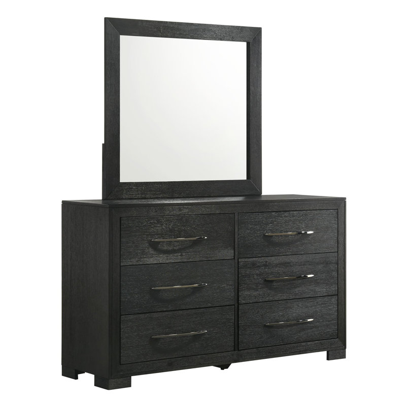 Dresser & Mirror Set In Black