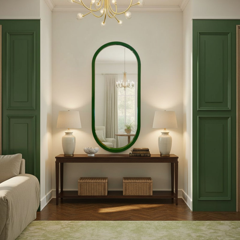 Miroir mural Osman, Vert