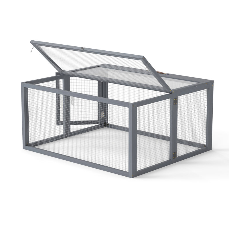 Cage à lapin pliable en métal - Conception peu encombrante, assemblage facile, parfaite pour les petits animaux de compagnie