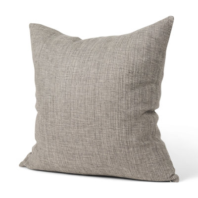 22" Gray Linen Throw Pillow Cover with Texture