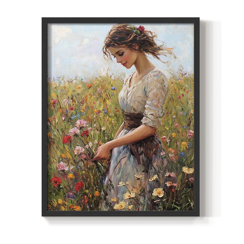 Reproduction encadrée WOMEN Series CCXCVII - bois massif, Noir, H 21 po x l 17 po