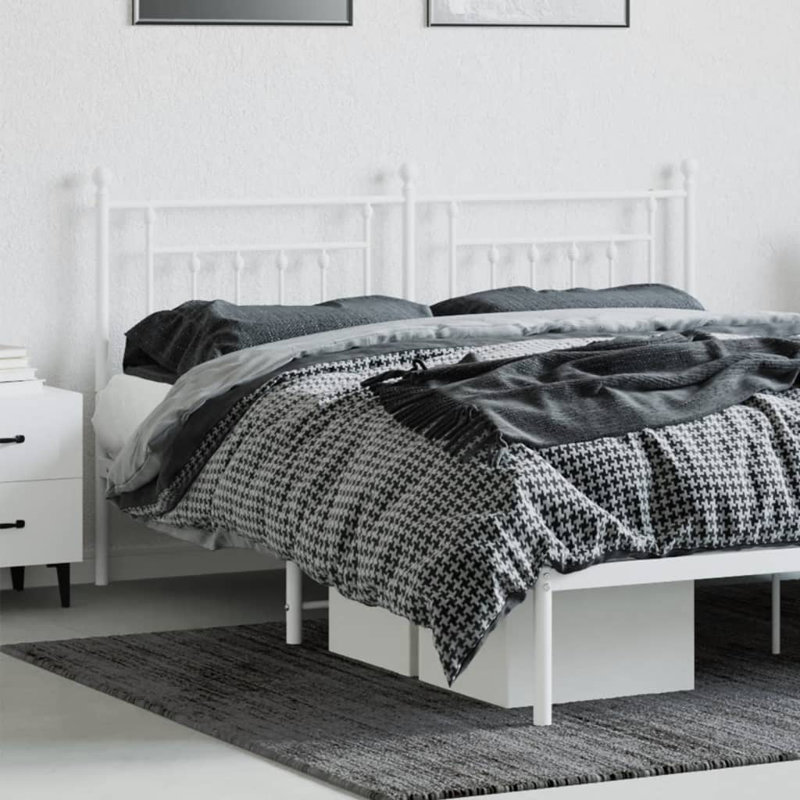 Vidaxl Metal Replace Headboard, Kingsize - 160 x 200 cm, White