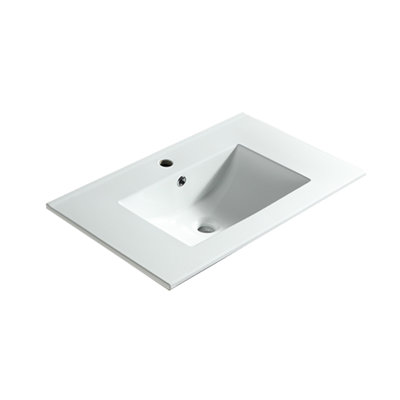 Comptoir de meuble-lavabo 24 po avec lavabo en céramique blanche, comptoir de meuble-lavabo moderne certifié CUPC pour la rénovation de salle de bain