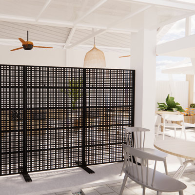 Cloison d'intimité en métal avec écran d'intimité décoratif en métal pour balcon, patio, jardin et espaces intérieurs