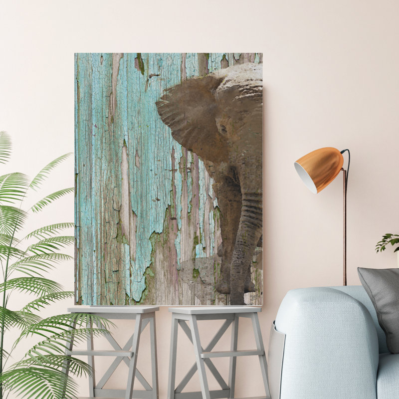 « the éléphant ii », reproduction d’impression sur toile tendue