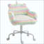 Chaise de bureau, chaise de bureau moelleuse avec base pivotante, fantaisiste et confortable pour salle de jeux et bureau