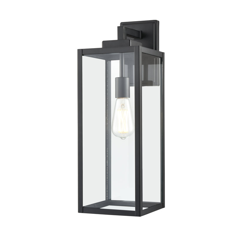 Robert 21" Tall Outdoor Wall Sconce, Matte Black