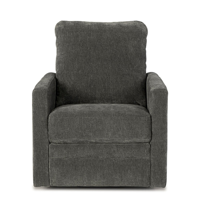 32" Swivel Power Recliner, Radical Dove Performance Chenille