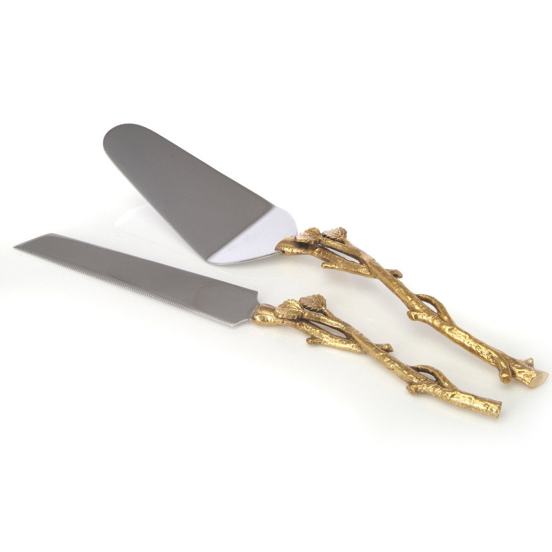 Chewelah Stainless Steel Salad Servers, Gold