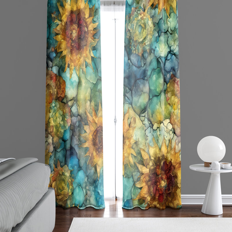 Paire de rideaux semi-transparents en polyester Chanler, L 20 po x L 52 po