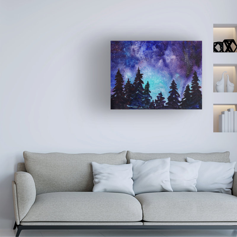 «Night Sky III» par Paul McCreery - peinture sur toile tendue, H 24 po x l 32 po x P 2 po