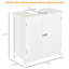 Meuble-lavabo de salle de bain blanc à piédestal blanc 24 po | Conception contemporaine pour la fabrication d'armoires peu encombrantes - fabrication de tablettes ajustables