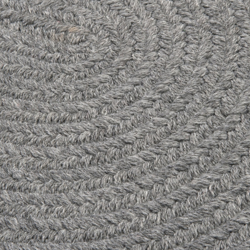 Navarrette Braided Area Rug, Oval 2' x 7', Gray