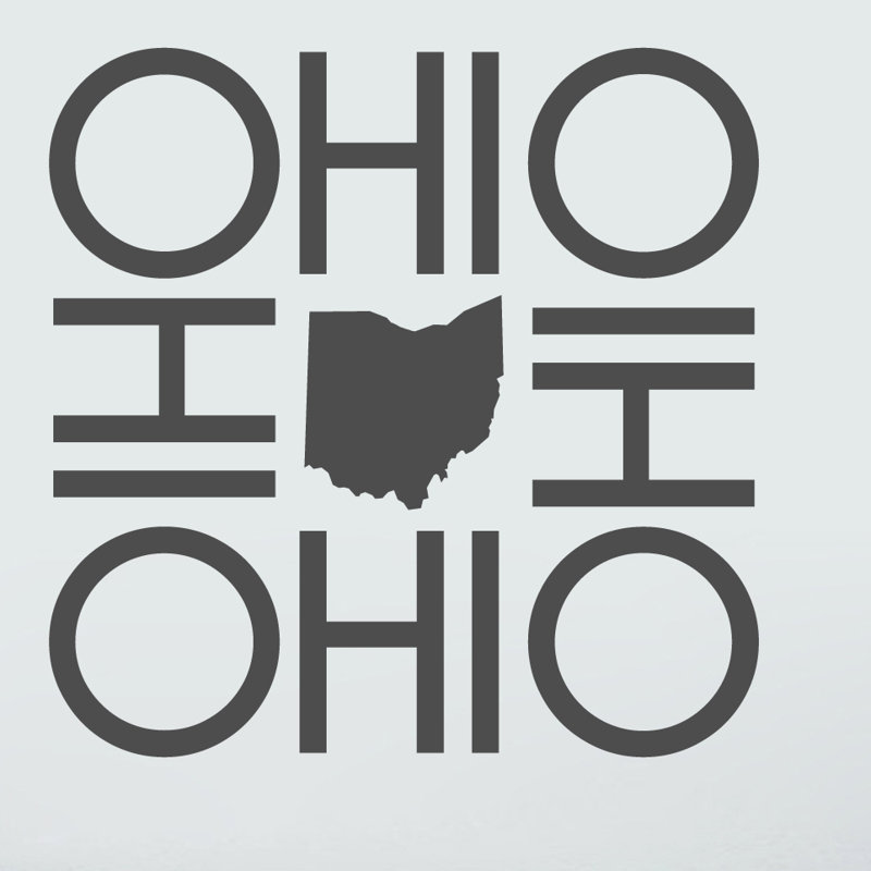 Décalcomanie murale ohio, Gris foncé