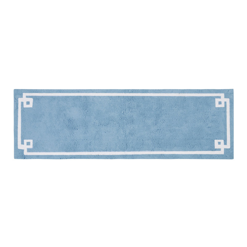 Tapis de bain luxueux en coton touffeté - Grand 24 po x 72 po, Bleu