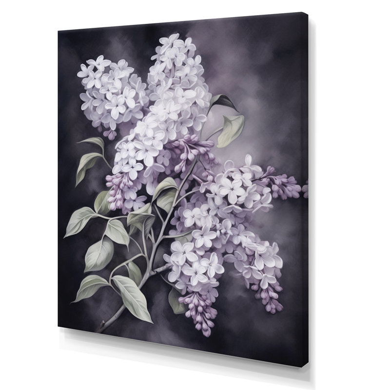 «Lilas mauves et verts», impression sur toile encadrée, Toile tendue, H 40 po x l 30 po x P 1,5 po