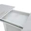 Table de salle à manger rectangulaire moderne de 47,24 "à 63", extensible, avec plateau en marbre blanc imprimé et pieds de table de rangement avec base en métal-842473401
