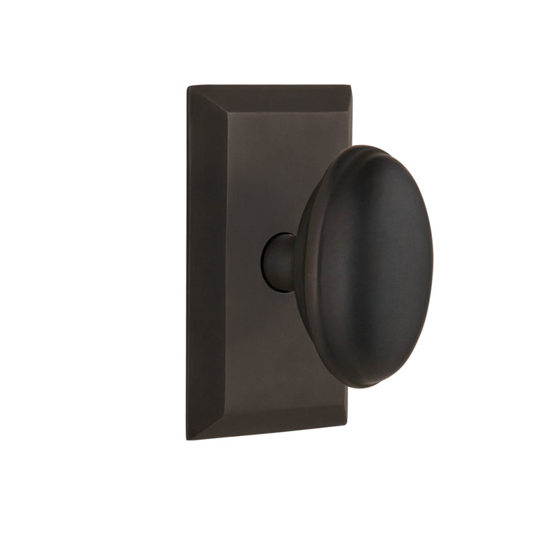 Studio Plate with Homestead Door Knob, Oil-Rubbed Bronze, 2-3/4"