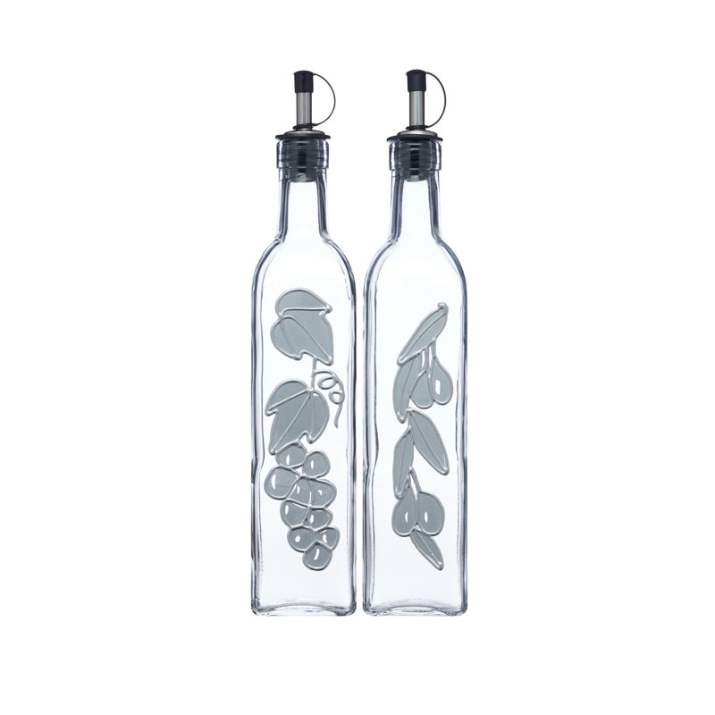 World of Flavours Italian Large Glass Oil & Vinegar Cruet Set