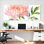 Aquarelle, pivoine, impression sur toile, ensemble floral (ensemble de 3)