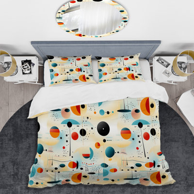 Mcm Abstract Artistry - Ensemble de housse de couette Mid-Century