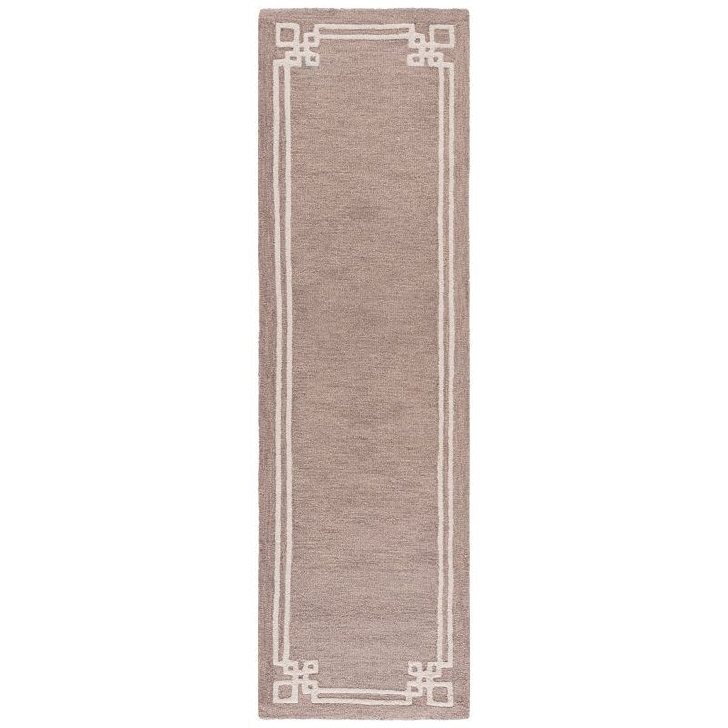 Martha Stewart Hand Tufted Wool; Cotton Geometric Indoor / Outdoor Rug, Runner 2'3" x 8'