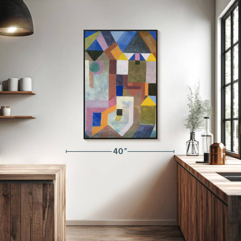 Architecture colorée, 27 po x 40 po, Cadre flottant noir