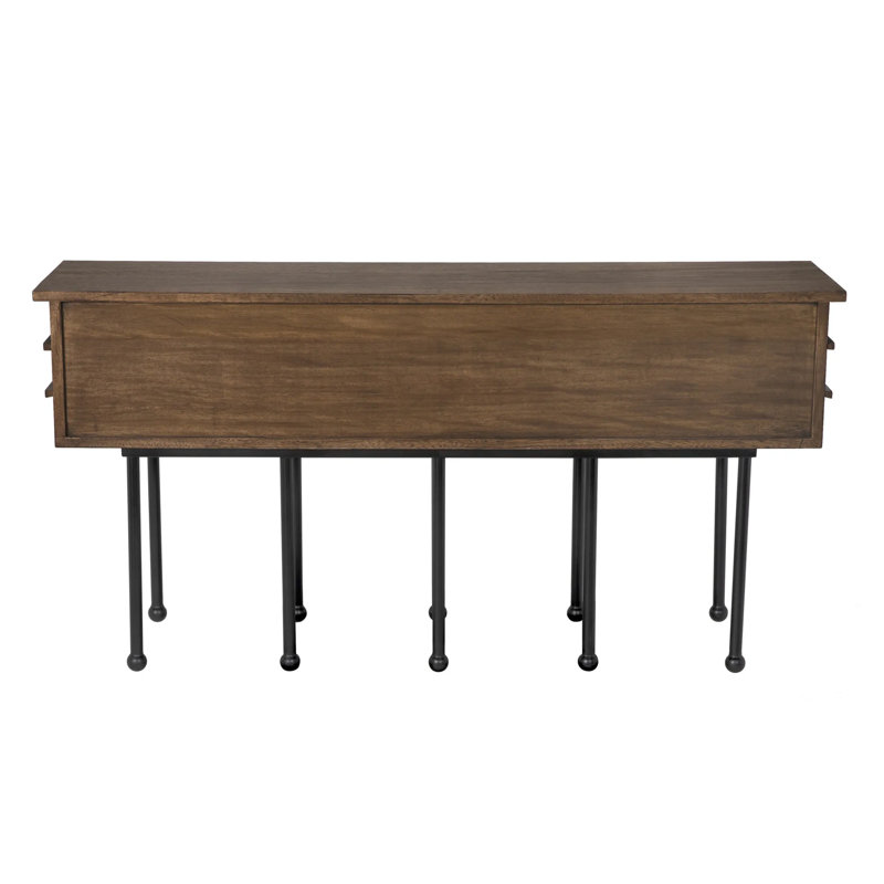Oliver 60'' W Solid Wood Console Table, Dark Walnut
