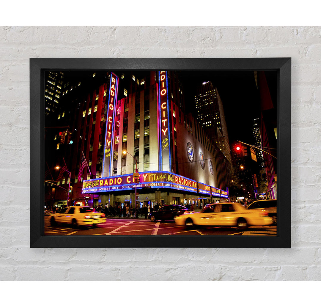 New York Radio City - Einzelner Bilderrahmen Druck