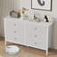 Commode double en bois à 6 tiroirs 47 po Cydny-1366871073