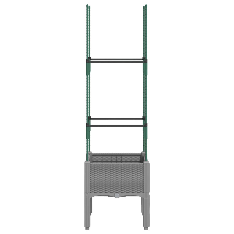Orietto Elevated Planter, 142.5cm H x 40cm W x 40cm D, Light Grey
