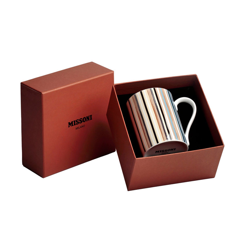 Missoni Mug Cup STRIPES in Luxury Box Jenkins 148 diam. 3in, H 3.9in, cap. 12.5 oz