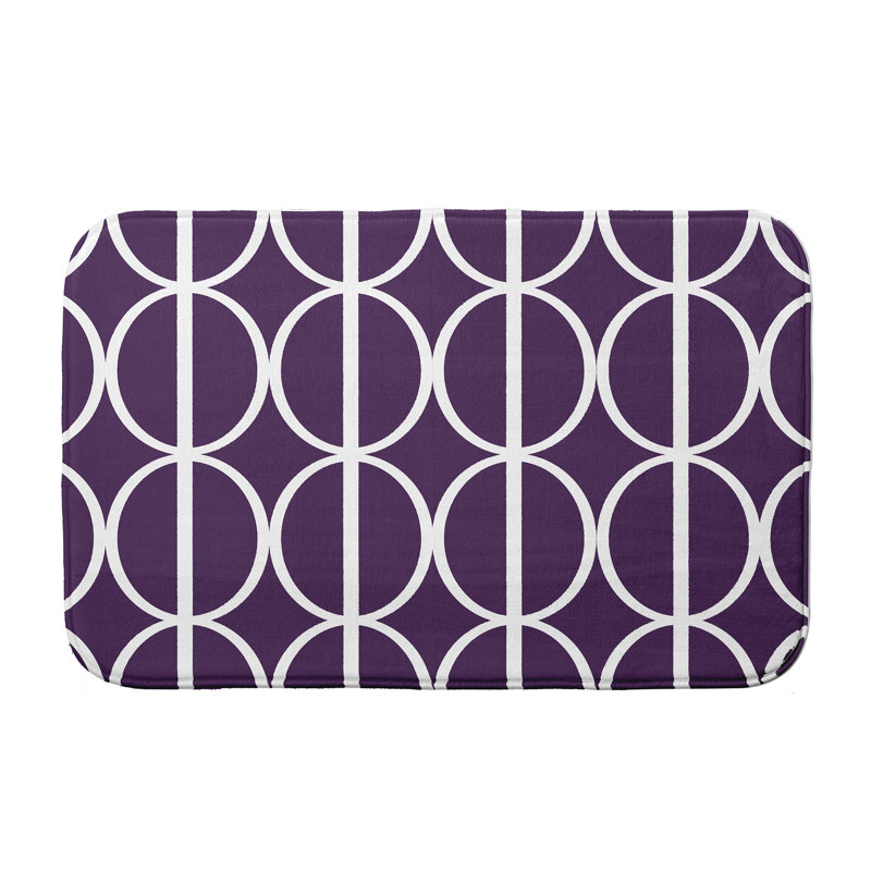 Tapis de bain ovale Go Round Lemmon, H 18 po x L 30 po, Mauve