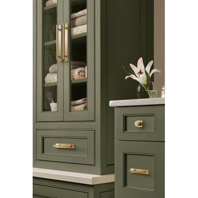 Contre-plaque d'armoire rectangulaire bronze champagne 3-3 / 4 po (96 mm) Thoreau