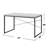 Faux Concrete Top Rectangular Writing Desk-52749608